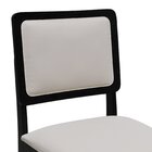 Kit 2 Cadeiras Puffer Madeira Maciça Assento E Encosto Estofa