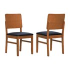 Kit 2 Cadeiras Quéops Madeira Maciça Encosto Anatômico Assent