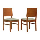 Kit 2 Cadeiras Quéops Madeira Maciça Encosto Anatômico Assent