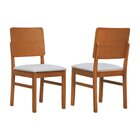 Kit 2 Cadeiras Quéops Madeira Maciça Encosto Anatômico Assent