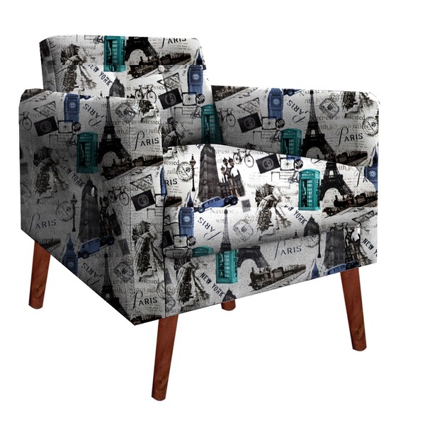 Kit 2 Cadeiras Recepção Poltrona Decorativa Escritório Emanue