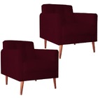 Kit 2 Cadeiras Recepção Poltrona Decorativa Escritório Emanue