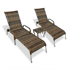 Kit 2 Cadeiras Reclinável Madrid Com Mesa De Centro Argila