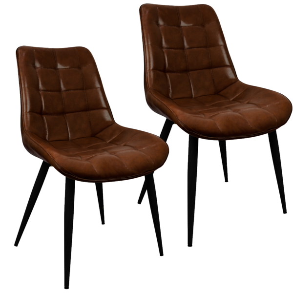 Kit 2 Cadeiras Romana Provence Poltrona Estofada Pu Vintage R