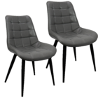 Kit 2 Cadeiras Romana Provence Poltrona Estofada Pu Vintage R