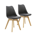 Kit 2 Cadeiras Saarinen Wood Com Estofamento Várias Cores (br