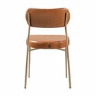 Kit 2 Cadeiras Sala De Jantar Couro Sintético Design Aço Carb