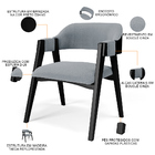 Kit 2 Cadeiras Sala De Jantar Estar Living Estofada Suran L02