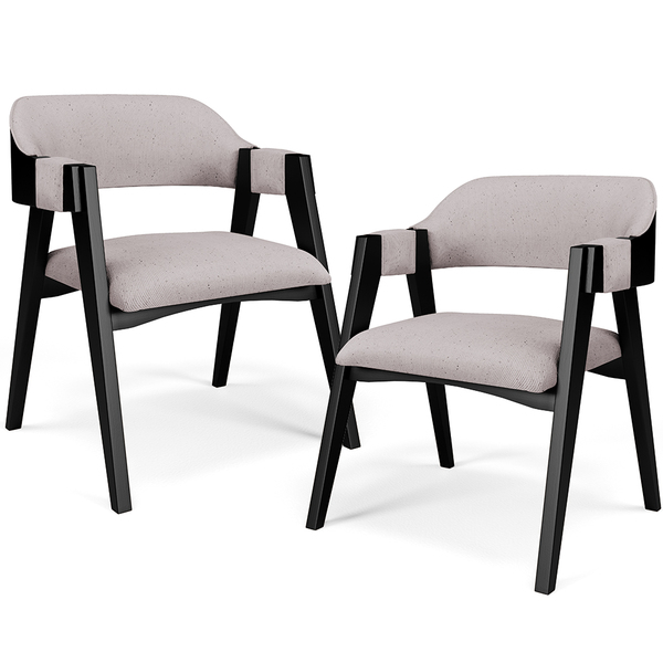 Kit 2 Cadeiras Sala De Jantar Estar Living Estofada Suran L02