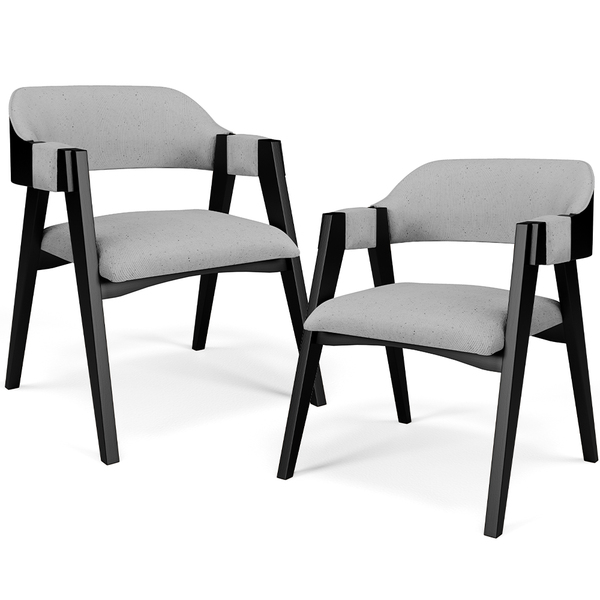 Kit 2 Cadeiras Sala De Jantar Estar Living Estofada Suran L02