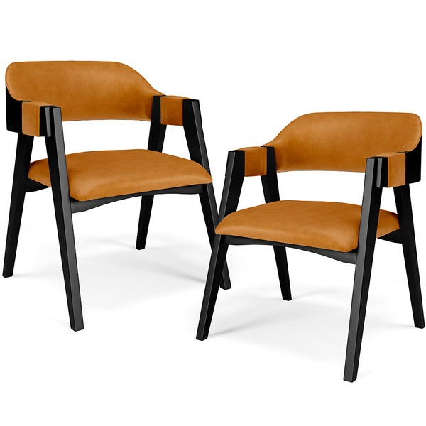 Kit 2 Cadeiras Sala De Jantar Estar Living Estofada Suran L02