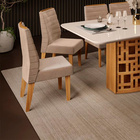 Kit 2 Cadeiras Sala De Jantar Estofada Eloá Veludo Marrom Rat