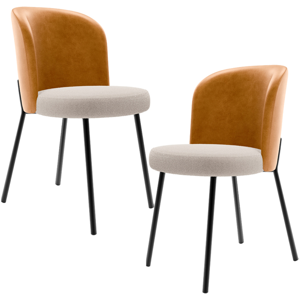 Kit 2 Cadeiras Sala De Jantar Estofada Gavi L02 Couríssimo Wh