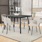 Kit 2 Cadeiras Sala De Jantar Estofada Gavi L02 Linho Cru - L