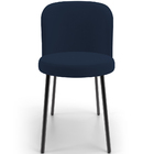 Kit 2 Cadeiras Sala De Jantar Estofada Gavi L02 Suede Azul Ma