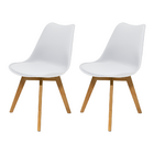 Kit 2 Cadeiras Sala Jantar Cozinha Leda Saarinen Design Branca