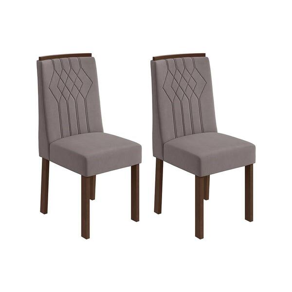 Kit 2 Cadeiras Sala Jantar Exclusive 2 Un Imbuia - Assento/en