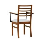 Kit 2 Cadeiras Savana Com Braços Madeira Maciça Encosto Ripad