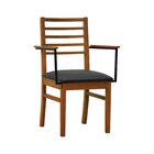 Kit 2 Cadeiras Savana Com Braços Madeira Maciça Encosto Ripad