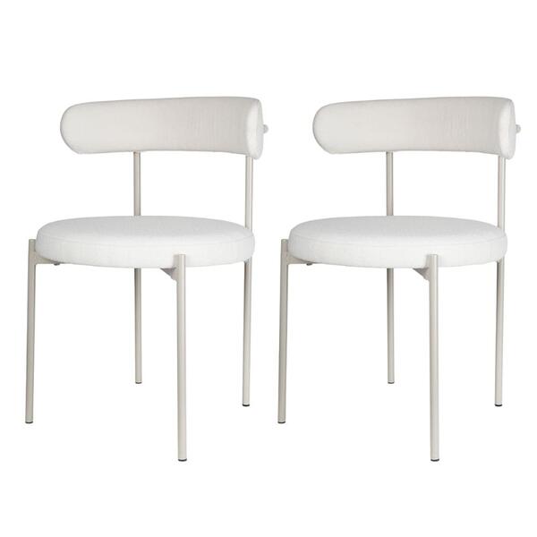 Kit 2 Cadeiras Serena Rivatti 54 Cm (largura) Estofado Em Bou