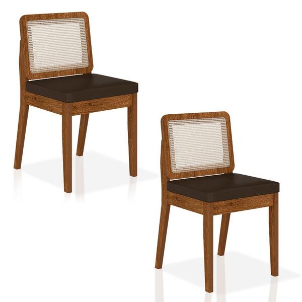 Kit 2 Cadeiras Sextavada Sydney Freijó/corino Marrom - M. Ara