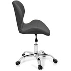 Kit 2 Cadeiras Slim Office Estofada Base Giratória Cromada -