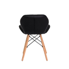 Kit 2 Cadeiras Slim Preta Base Madeira