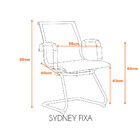 Kit 2 Cadeiras Sydney Fixa Com Estrutura Em Aço Cromado Frati