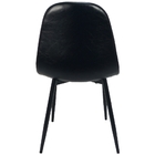 Kit 2 Cadeiras Tânia Charla Estofada Pu Vintage Base Cor Pret