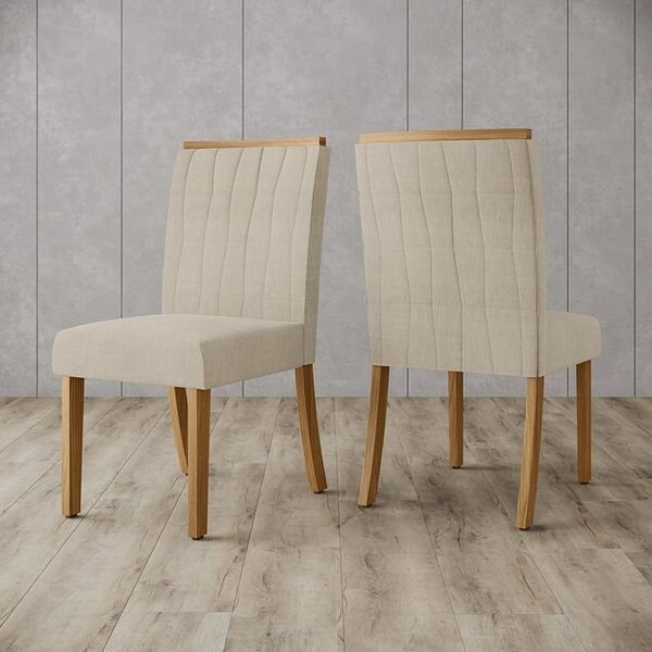 Kit 2 Cadeiras Tauá Móveis Henn Nature/linho