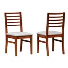 Kit 2 Cadeiras Tiê Madeira Maciça Encosto Ripado Assento Esto