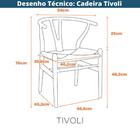 Kit 2 Cadeiras Tivoli Valentina Wishbone Fratini Madeira Clar