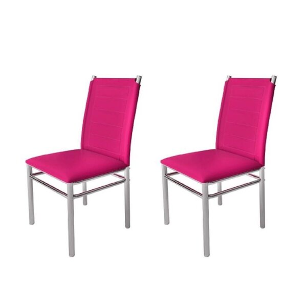 Kit 2 Cadeiras Tokio Core Cromado/pink