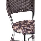 Kit 2 Cadeiras Top Novabras Cromada/floral Marrom