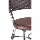 Kit 2 Cadeiras Top Novabras Cromada/tabaco Quadriculado