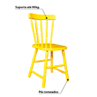 Kit 2 Cadeiras Torneada Country Em Madeira Maciça/mdf - Amare