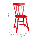 Kit 2 Cadeiras Torneada Country Em Madeira Maciça/mdf - Verme