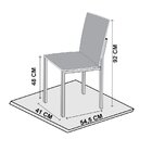 Kit 2 Cadeiras Tubo E Assento Linho Dubai Preto/bege