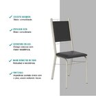 Kit 2 Cadeiras Tubo Preto/prata