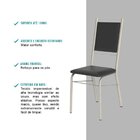 Kit 2 Cadeiras Tubo Preto/prata