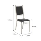 Kit 2 Cadeiras Tubo Preto/prata