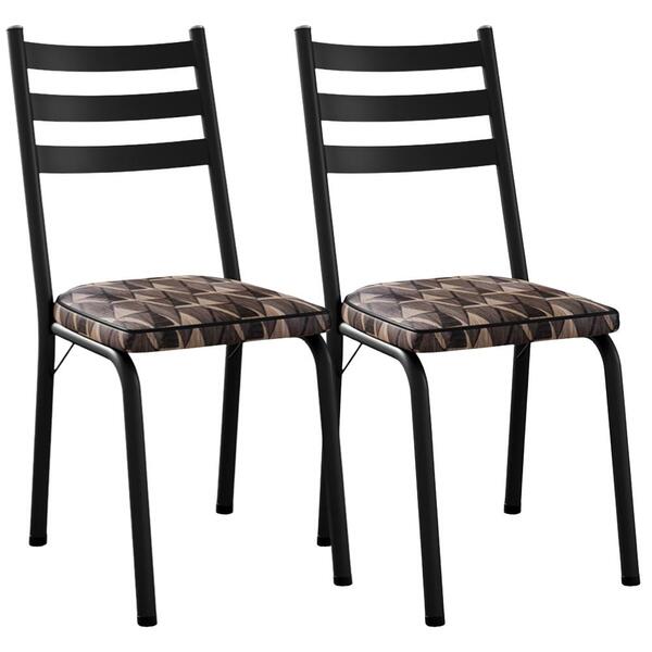 Kit 2 Cadeiras Tubular Europa 118 Preto Artef