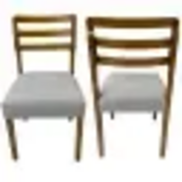 Kit 2 Cadeiras Turquia Madeira Tecido Linho Hr Cor Cinza