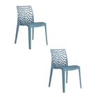 Kit 2 Cadeiras Vazada Em Polipropileno Gruvyer Espresso Móvei