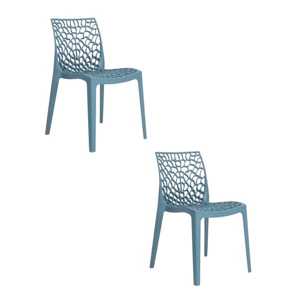 Kit 2 Cadeiras Vazada Em Polipropileno Gruvyer Espresso Móvei