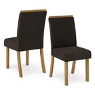 Kit 2 Cadeiras Vega Móveis Henn Nature/marrom