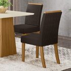 Kit 2 Cadeiras Vega Móveis Henn Nature/marrom