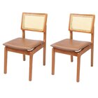 Kit 2 Cadeiras Veneza Madeira Maçica 86cm X 43cm X 55cm Natur