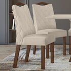 Kit 2 Cadeiras Vênus Móveis Lopas Imbuia Clean/linho Rinzai B