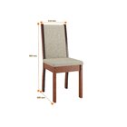 Kit 2 Cadeiras Viena Tecido Linho  Cherry/claro